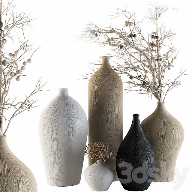 Decorative Set Vases and Dry branch - Set 44