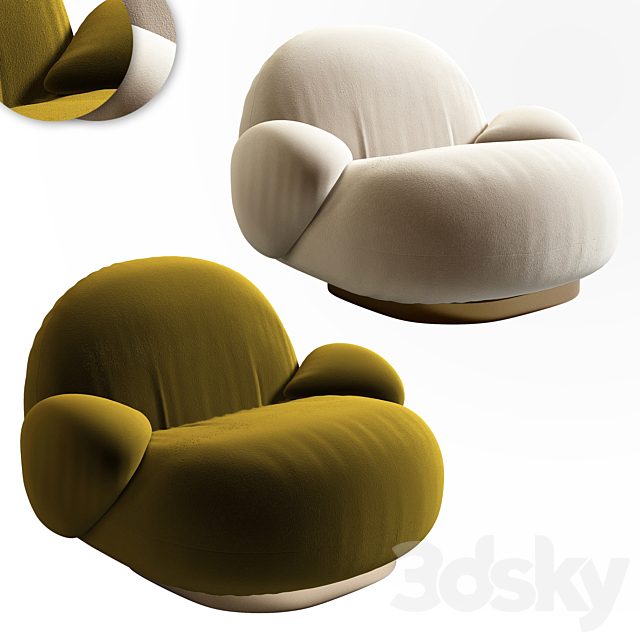 Pacha Lounge Chair with armrest by GUBI