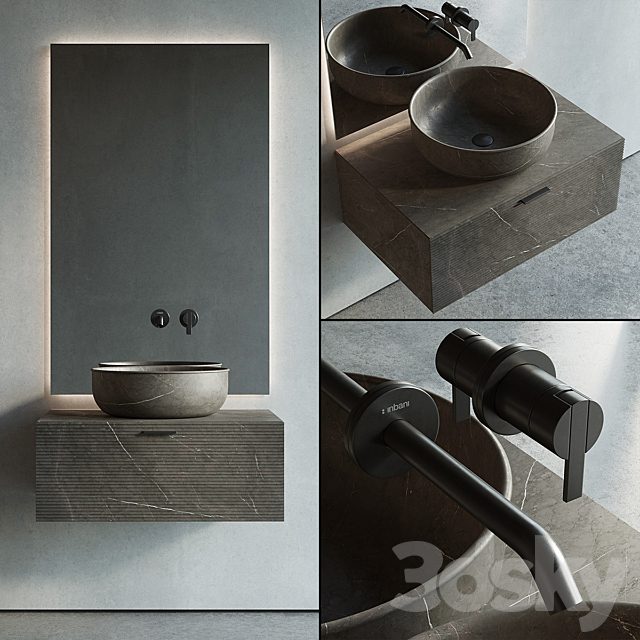 Inbani Grate 03 Vanity Unit Set 1