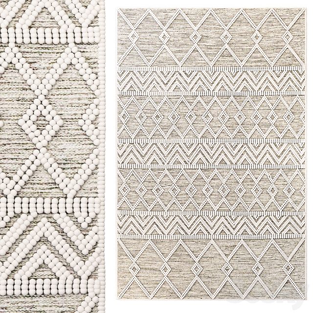 The Curated Nomad Bradrick Trellis Wool Area Rug