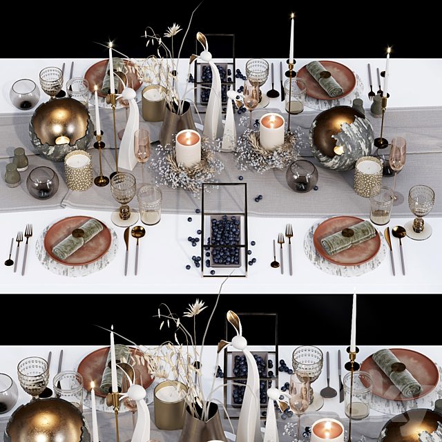 Luxury table setting   wreath