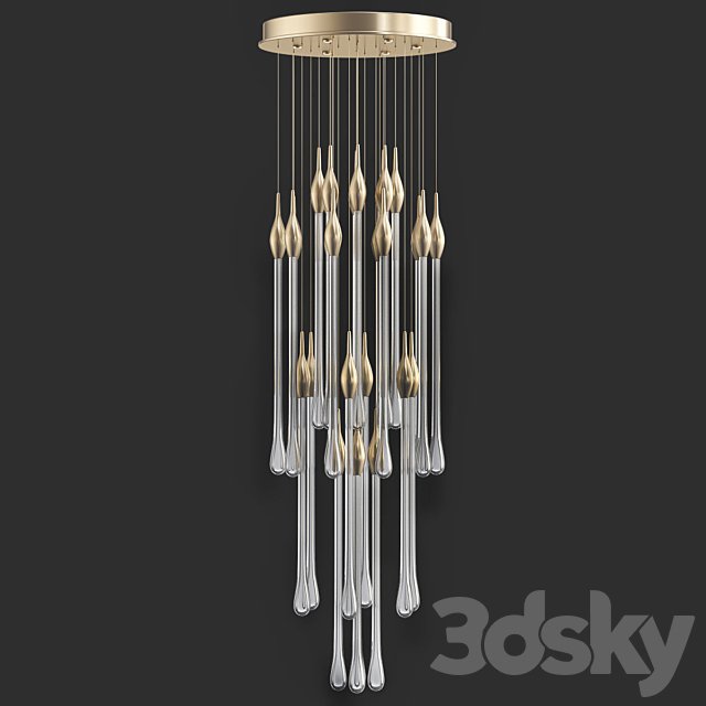 LED Glass Drops Chandelier2