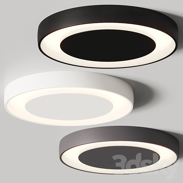 Modular Lighting Instruments Flat Moon Eclips Ceiling Lamps