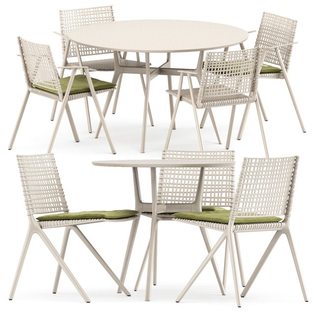 BRANCH ARMCHAIR and CHAIR and BRANCH TABLE by TRIBU