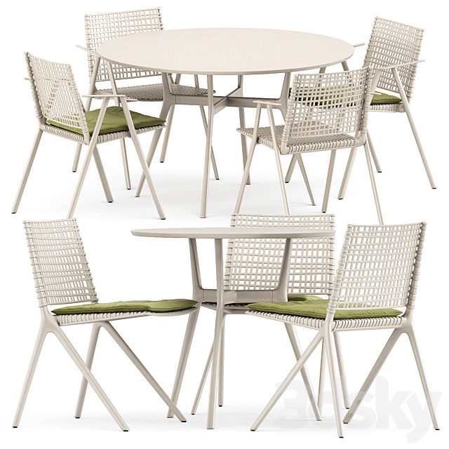 BRANCH ARMCHAIR and CHAIR and BRANCH TABLE by TRIBU