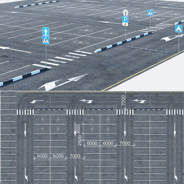 Outdoor car park