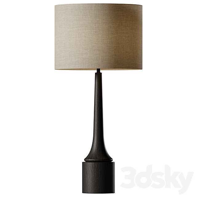 Marin Black Wood Table Lamp