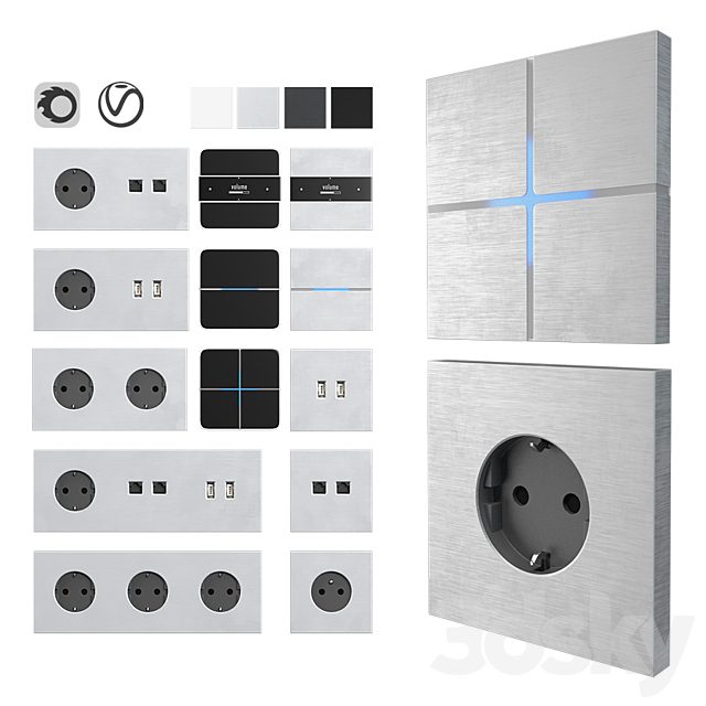 Sockets and switches Basalte