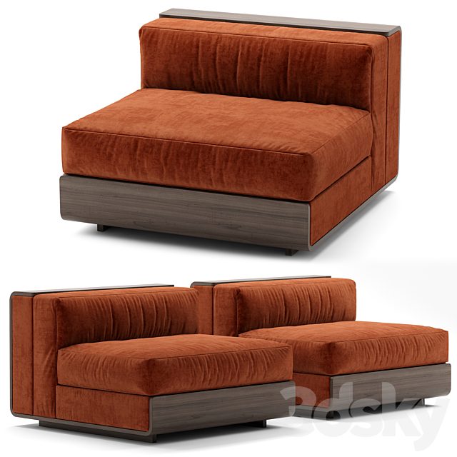 ACERBIS LIFE sectional velvet sofa