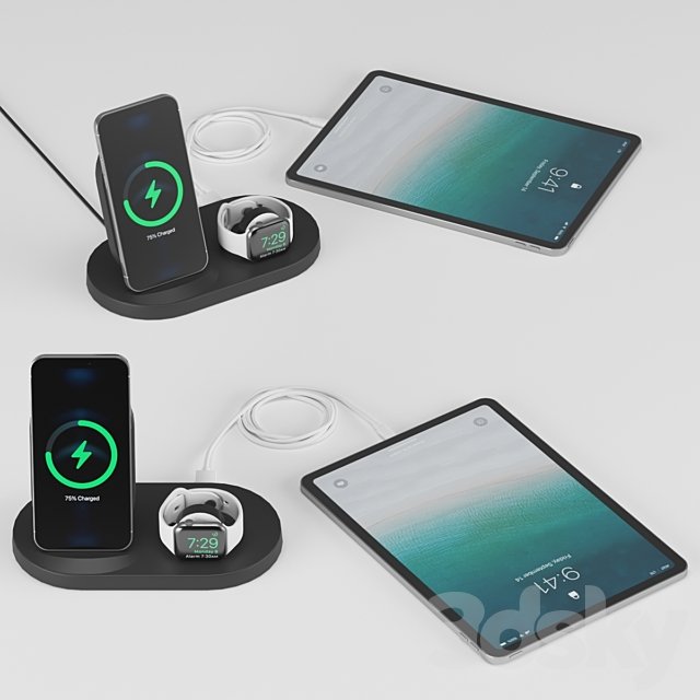 BOOST↑UP™ Wireless Charging Dock for iPhone + Apple Watch + USB-A port iPad