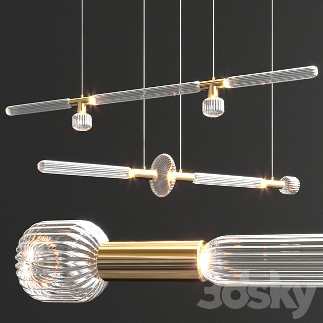Cipher Linear S, L Pendant by Lasvit