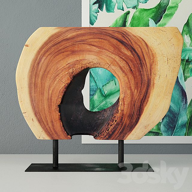 Wooden Decoration on Stand