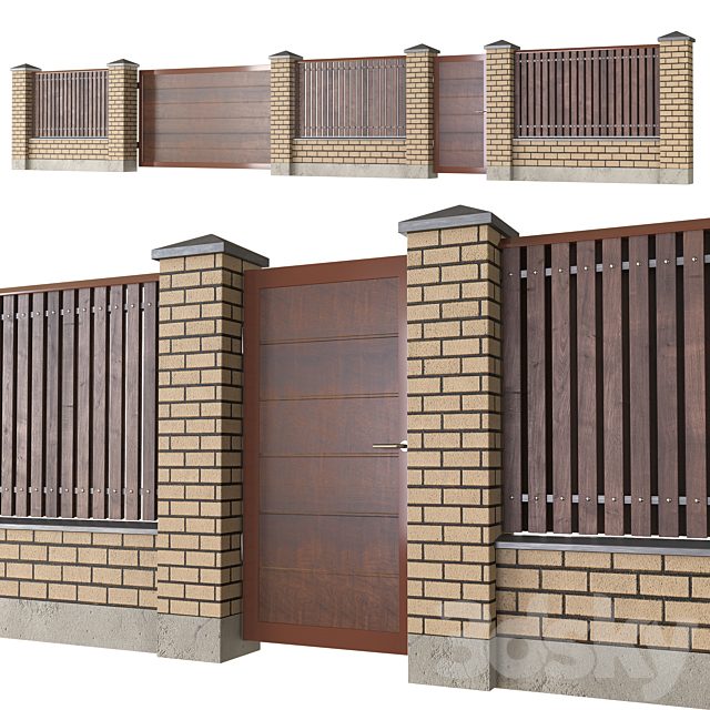 Brick fence