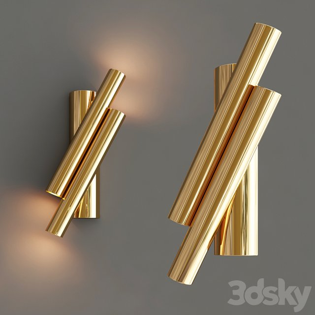 Two oblique rods wall