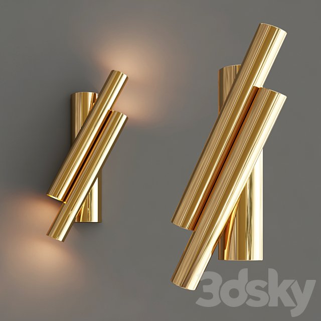 Two oblique rods wall
