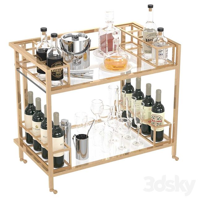 Restoration Hardware 1930S FRENCH TROLLEY BAR CART