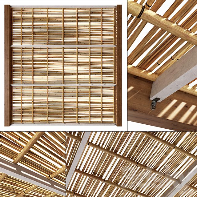 Bamboo branch decor Ceiling n21 / Ceiling from bamboo branches decor number 21