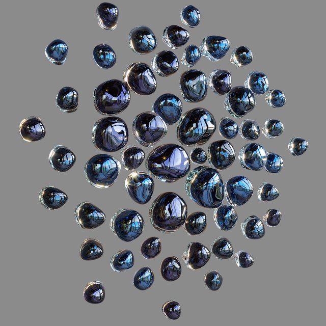 Wall composition — petrol, mix, Vargov®Design - LC0258