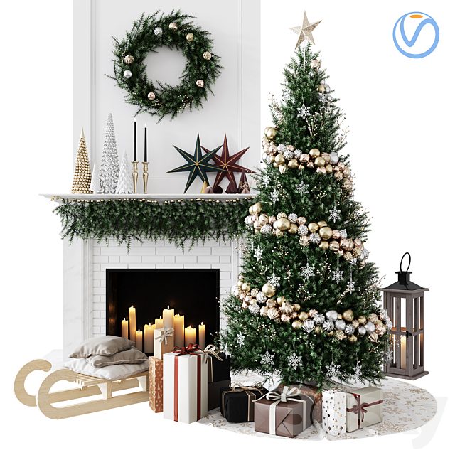 Christmas Decorative set sk 1 (Vray)