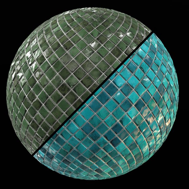 Teal Tile PBR Material-13