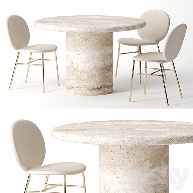 Dume Pedestal Table by Kelly Wearstler