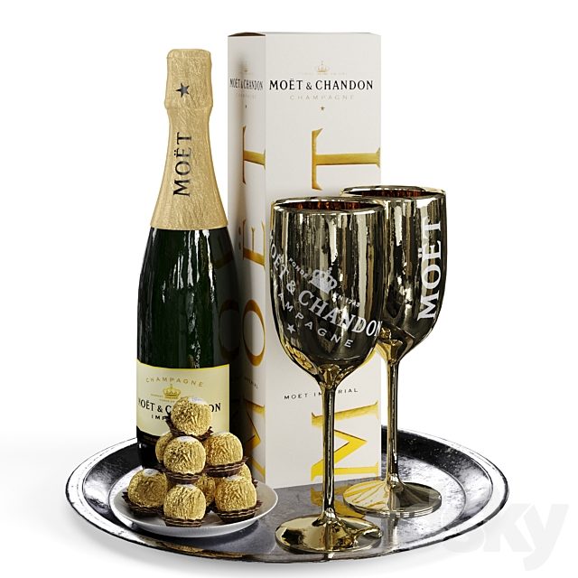 Champagne On A Tray set 2