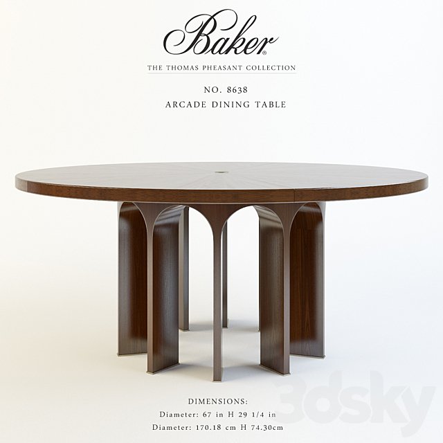 Baker Arcade Dining Table No. 8638