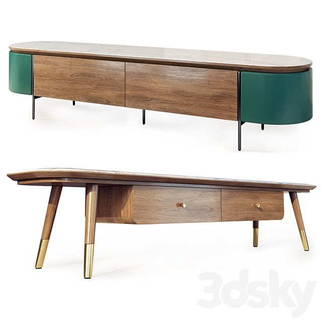 Chest of drawers and TV stand Modern 02. Sideboard, Tvstand by LaLume