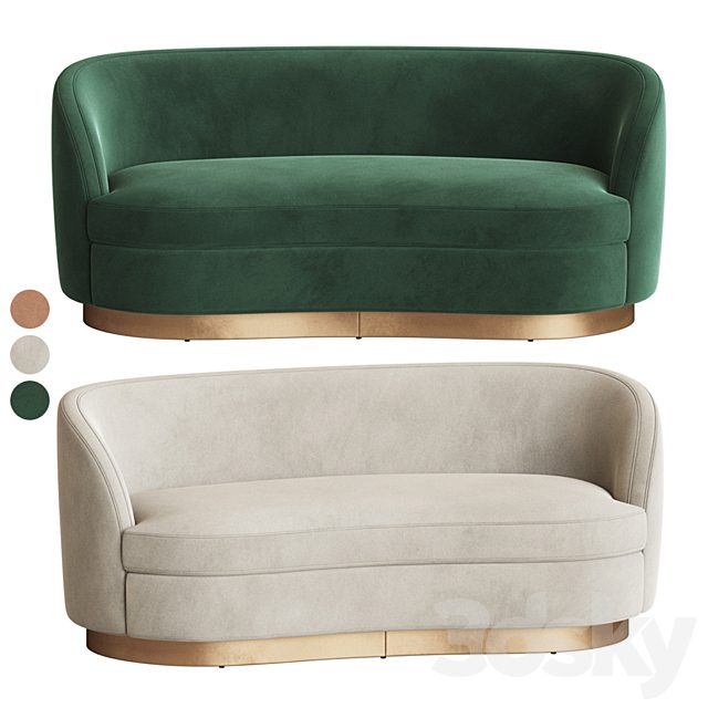 Tropez Velvet Petite Sofa