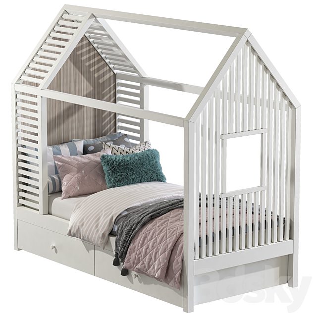 Children's bed in the form of a house 2