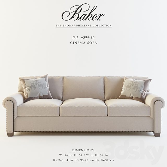 BAKER CINEMA SOFA No 6384-96