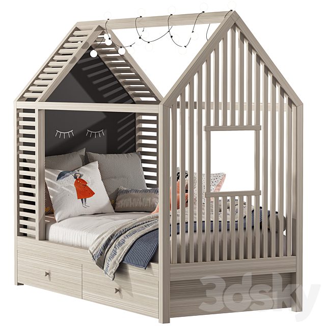 Children's bed in the form of a house 3