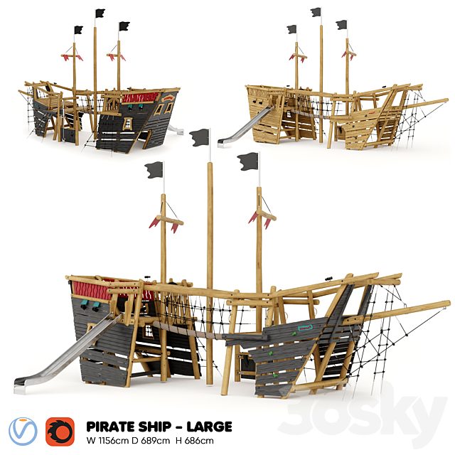 KOMPAN. PIRATE SHIP - LARGE
