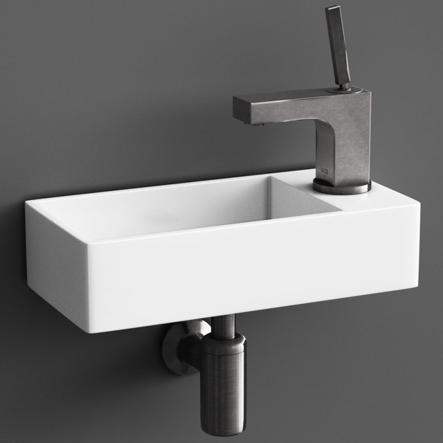 washbasin WeltWasser Aisbach & faucet Hansgrohe Axor Citterio