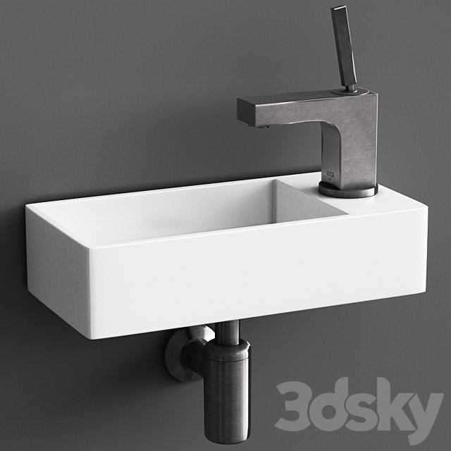 washbasin WeltWasser Aisbach & faucet Hansgrohe Axor Citterio
