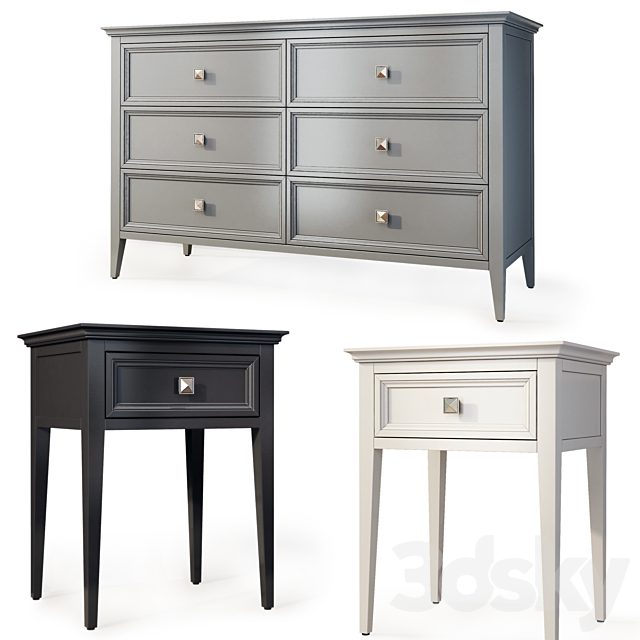 Chest of drawers and bedside tables RFS Brooklyn. Bedside table, dresser by MebelMoscow