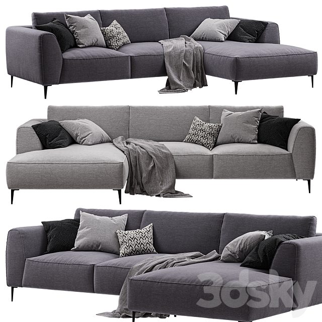 Chateau dAx - Dudy (Corner fabric sofa)