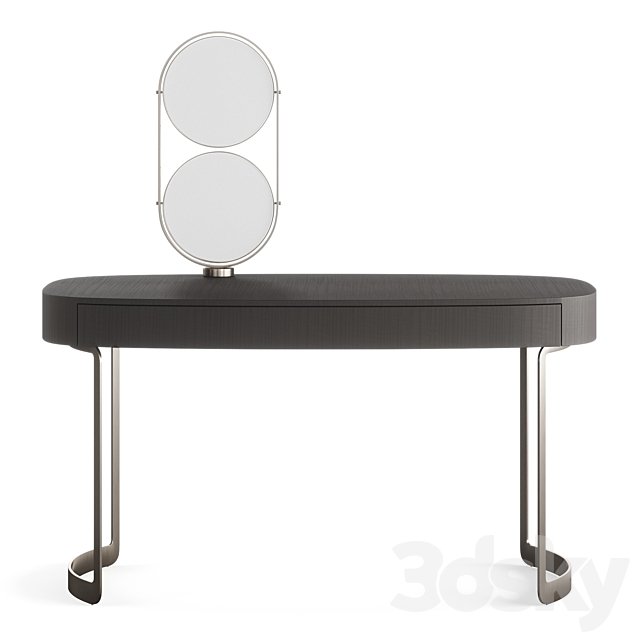 FENDI CASA MOONLIGHT LADY DESK (Charcoal Fiddleback Sycamore)