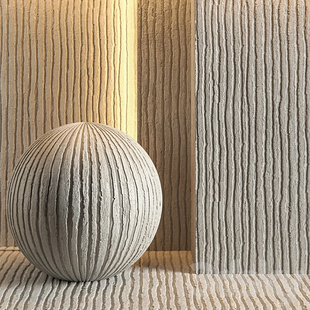 Ribbed wall plaster