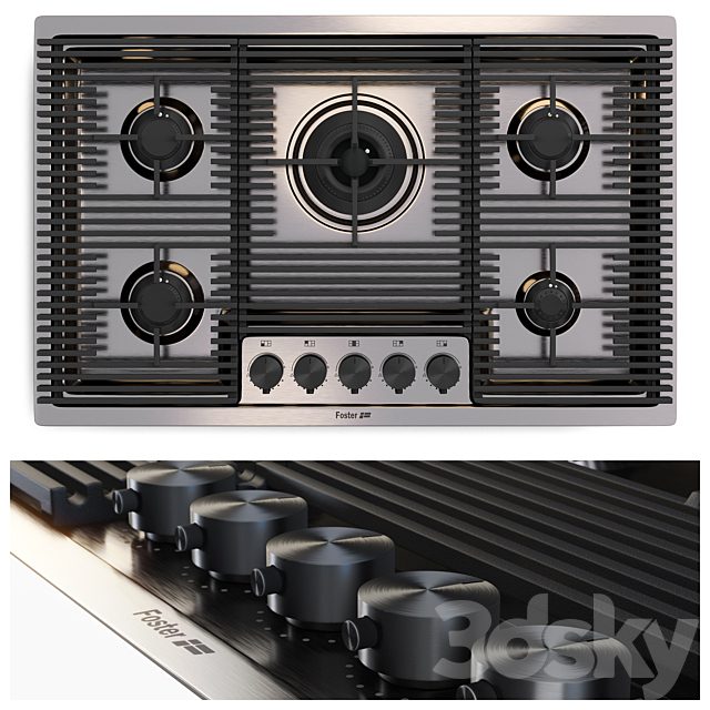 hob Milanello Gun Metal 5F-7682 006 - by Foster