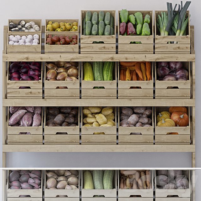 Stand with vegetables