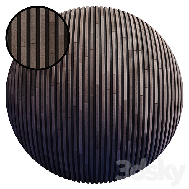 Striped Wood Panel J / PBR / PNG / 4K