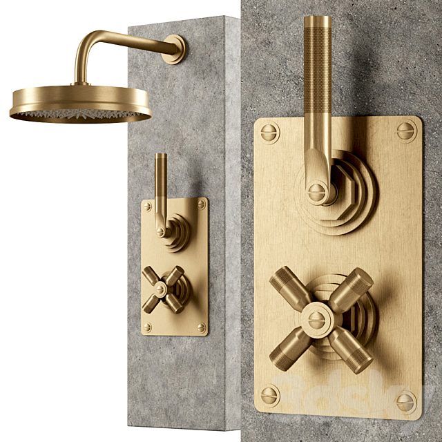 Landmark industrial urban shower by Samuel Heath / Shower faucet