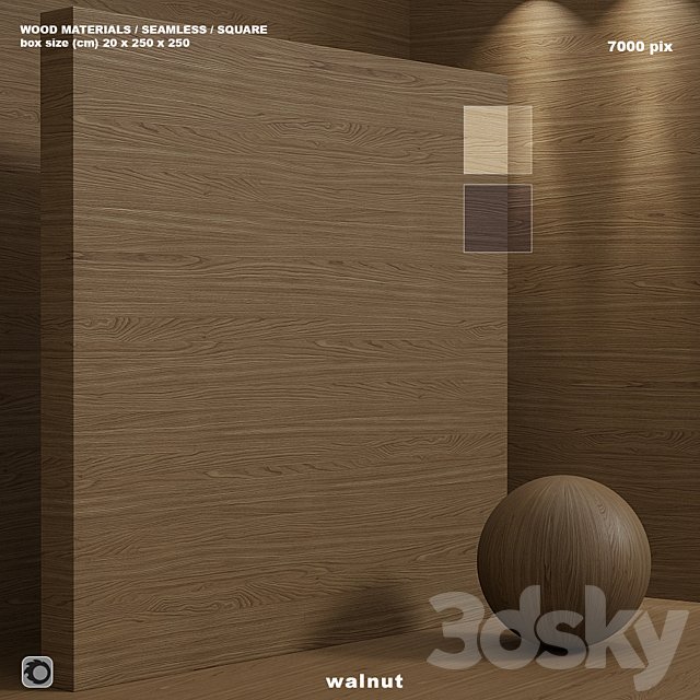 Material wood (seamless) walnut - set 112