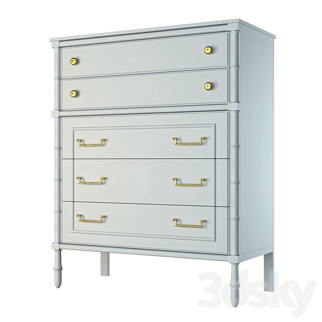 Faux bamboo dresser