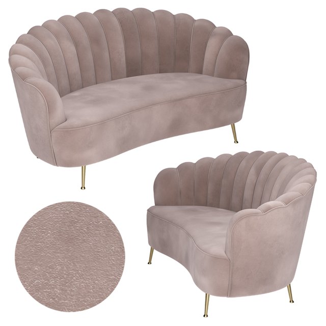 Rita Velvet Sofa