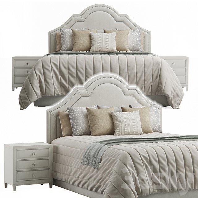 Queen Madison Crown Headboard Bed