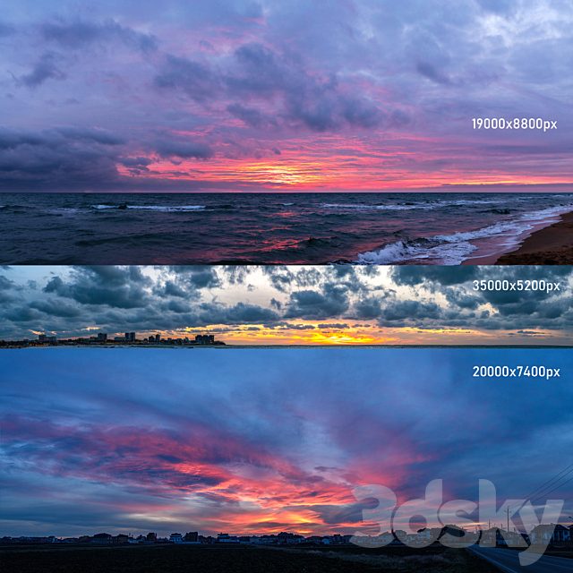 Background outside the window. Sunset v4