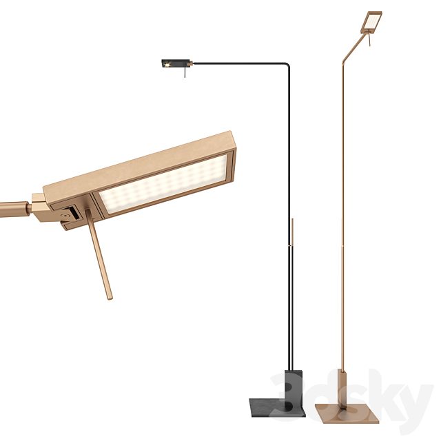 Italian Floor Lamp Viabizzuno Roy Lettura Diffusa and Spot