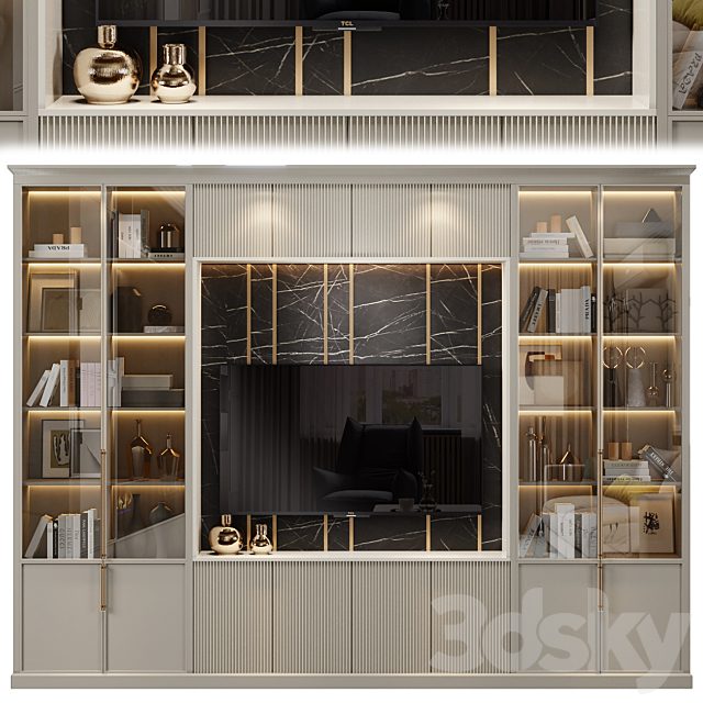 Neoclassical TV wall 008